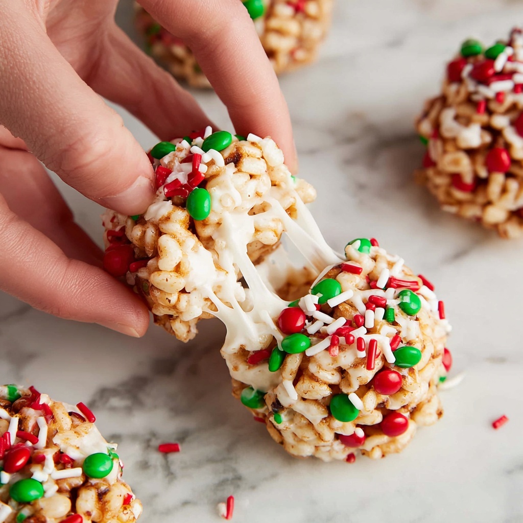 Chewy Marshmallow Popcorn Balls with Holiday Candies Recipe - Recipe Image