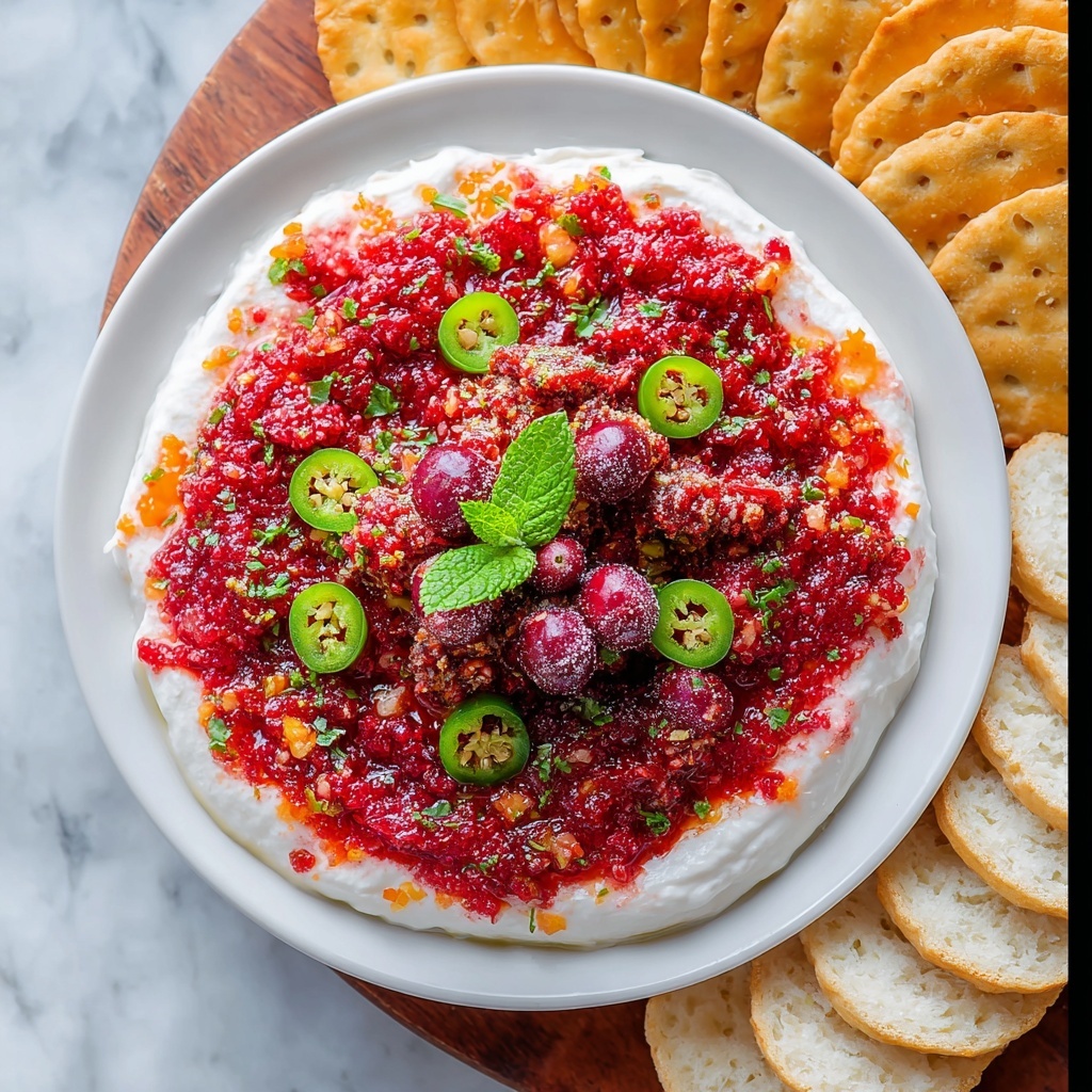 Cranberry Jalapeno Dip with Fresh Citrus and Mint Recipe - Recipe Image
