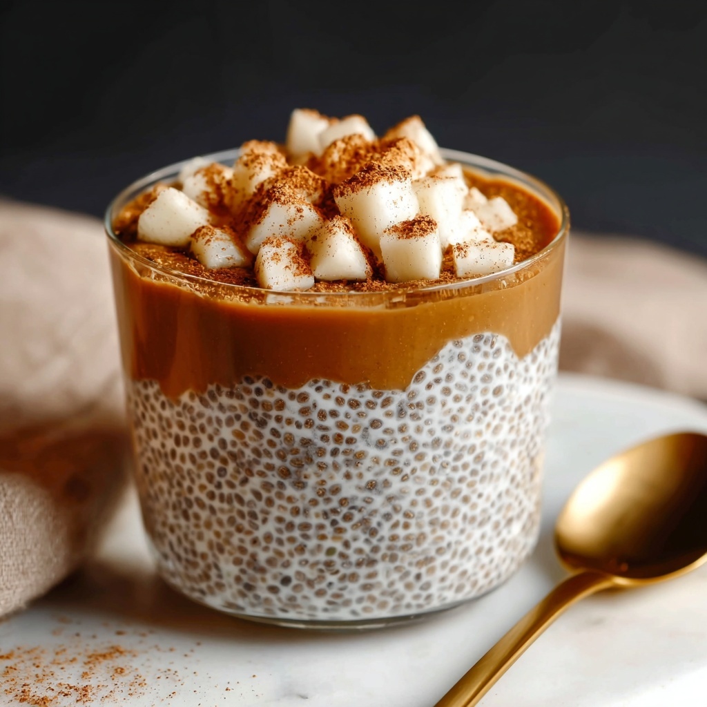 Irresistibly Creamy Apple Crumble Chia Pudding Delight Recipe - Recipe Image