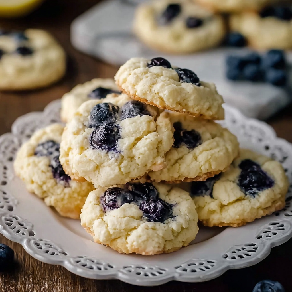 Melty Lemon Blueberry Cookies Recipe - Recipe Image