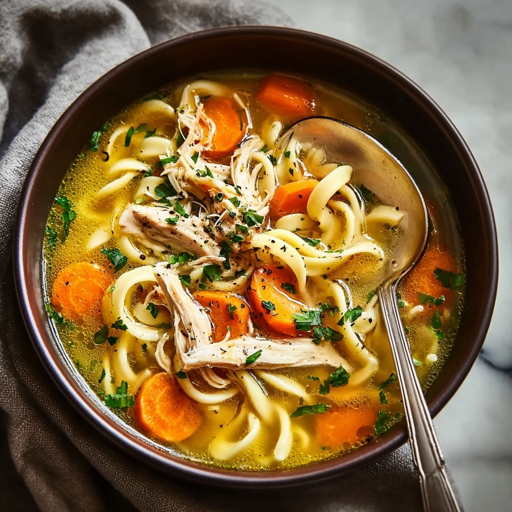 Hearty Homemade Classic Chicken Noodle Soup Recipe - Recipe Image