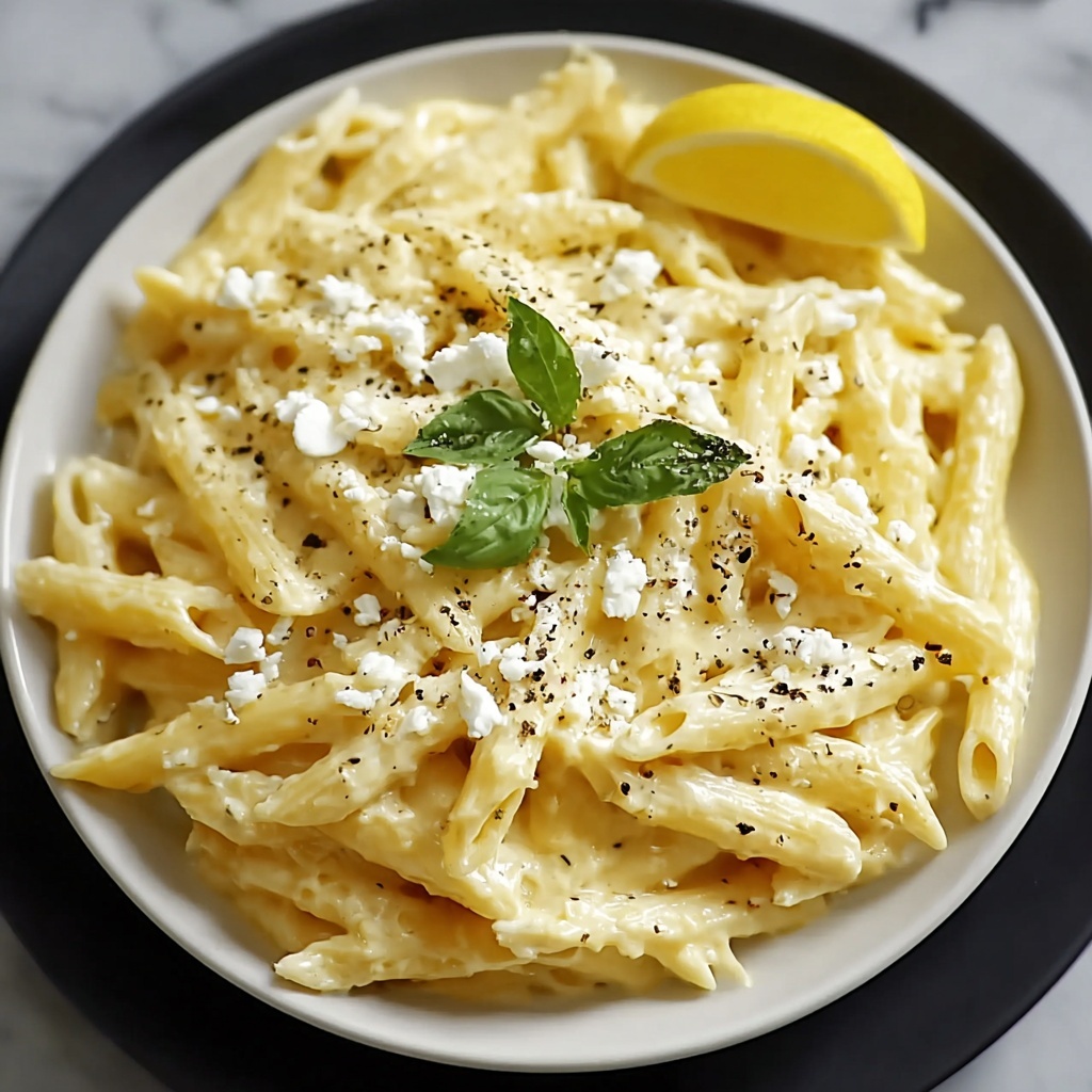 Creamy Lemon Feta Pasta That Will Brighten Your Day Recipe - Recipe Image