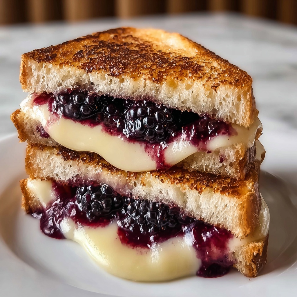Heavenly Brie & Blackberry Jam Grilled Cheese in 5 Minutes Recipe - Recipe Image