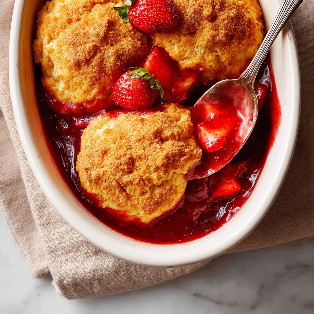 Strawberry Cobbler with Buttermilk Biscuits Recipe - Recipe Image