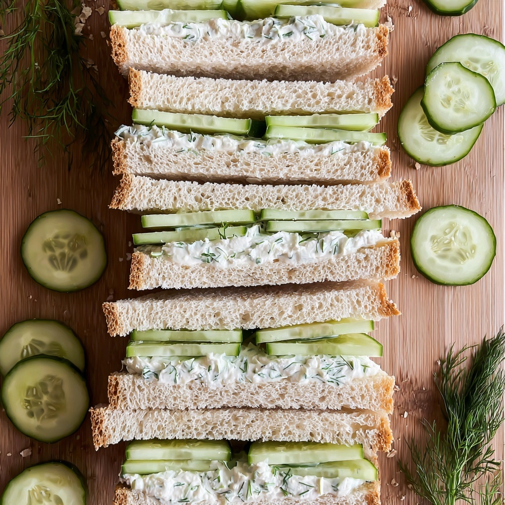 Cucumber Tea Sandwiches Recipe - Recipe Image