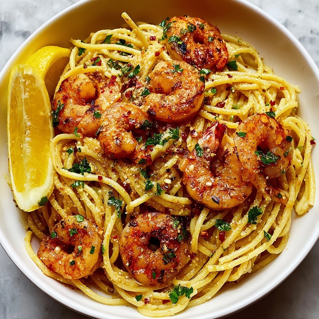 Garlic Butter Shrimp Pasta Recipe - Recipe Image