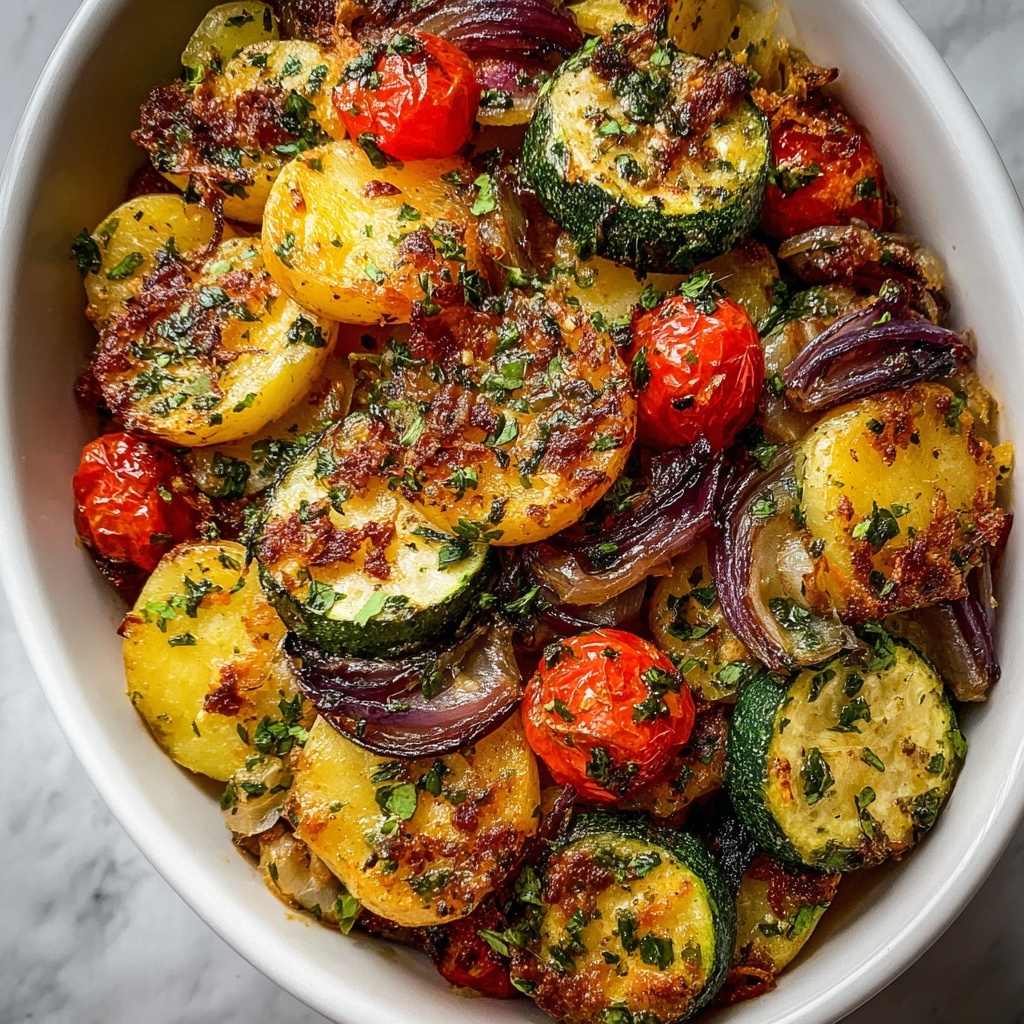 Briam Greek Baked Zucchini and Potatoes Recipe - Recipe Image