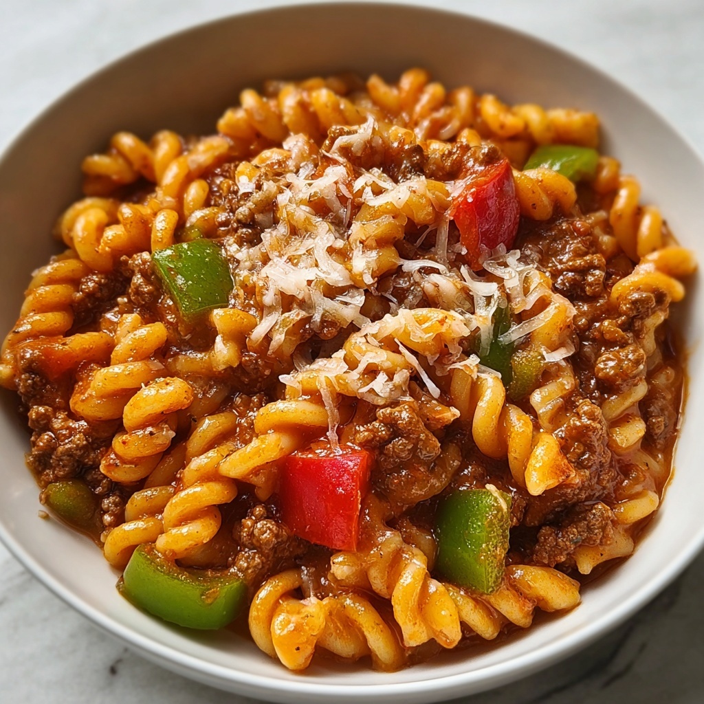 Creamy American Chop Suey with Cheddar Cheese Recipe - Recipe Image