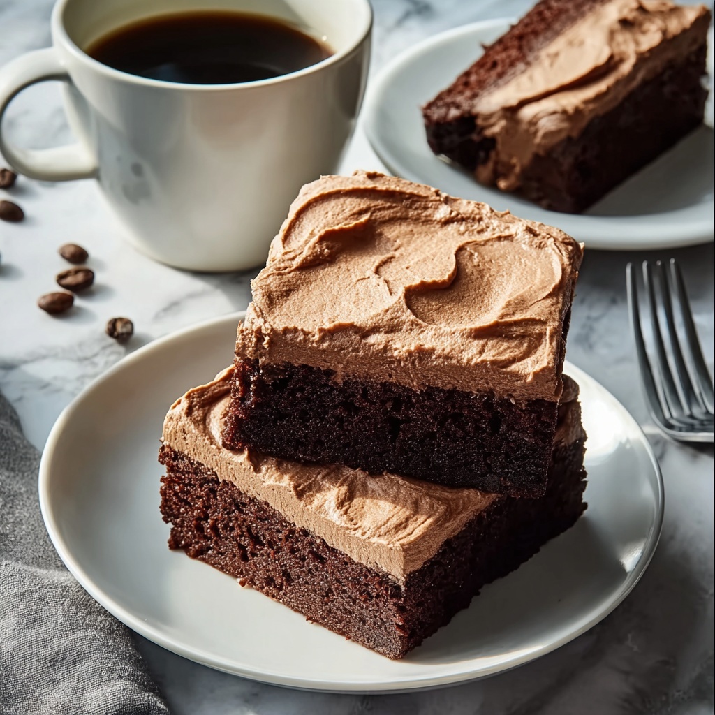 Coffee Brownies with Mocha Frosting Recipe - Recipe Image