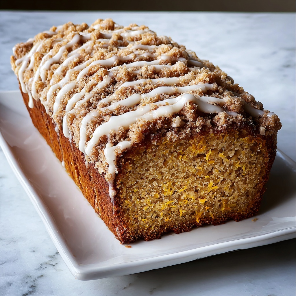 Pumpkin Bread with Streusel Topping and Maple Glaze Recipe - Recipe Image