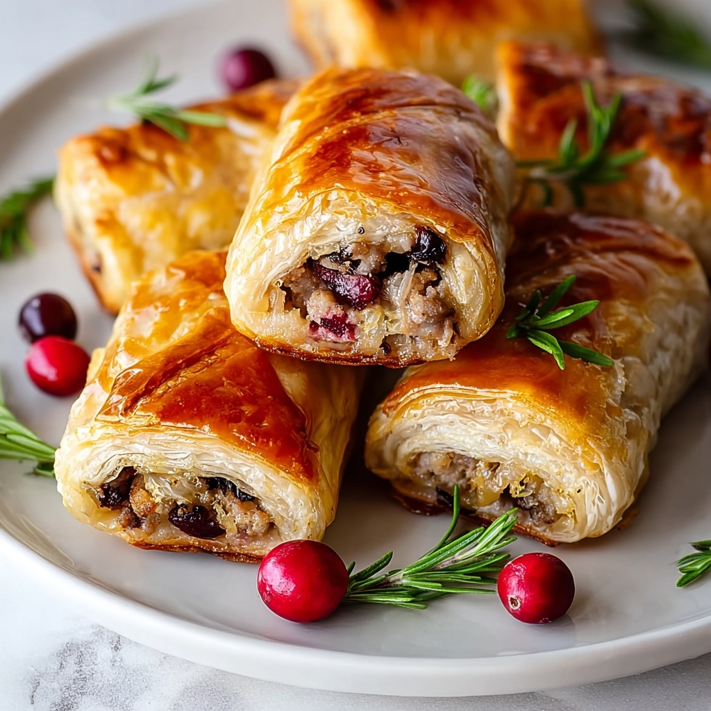 Turkey & Cranberry Sausage Rolls Recipe - Recipe Image