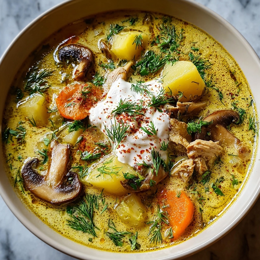 Russian Potato and Mushroom Soup Recipe - Recipe Image