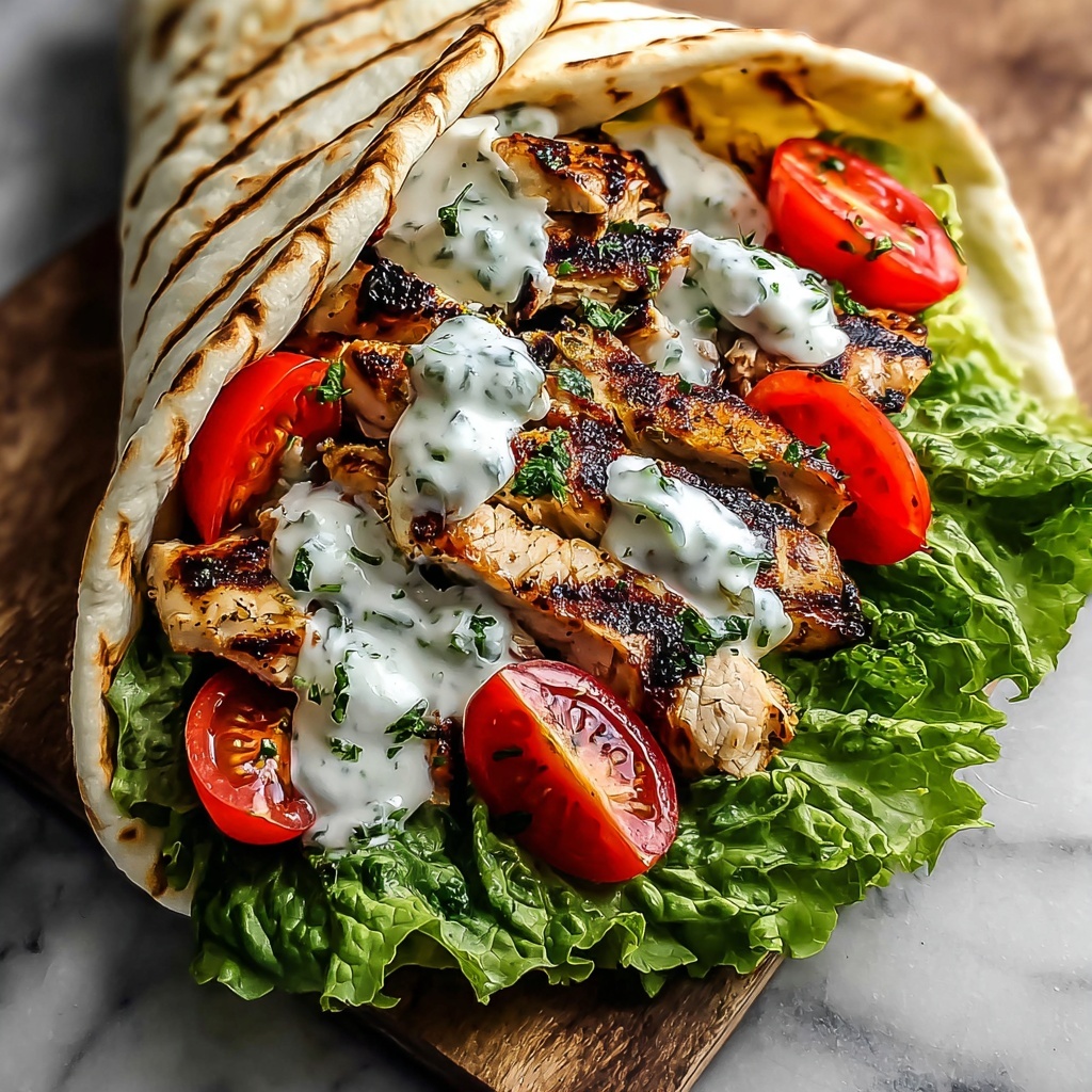 Mediterranean Chicken Gyros with Creamy Feta Tzatziki Recipe - Recipe Image
