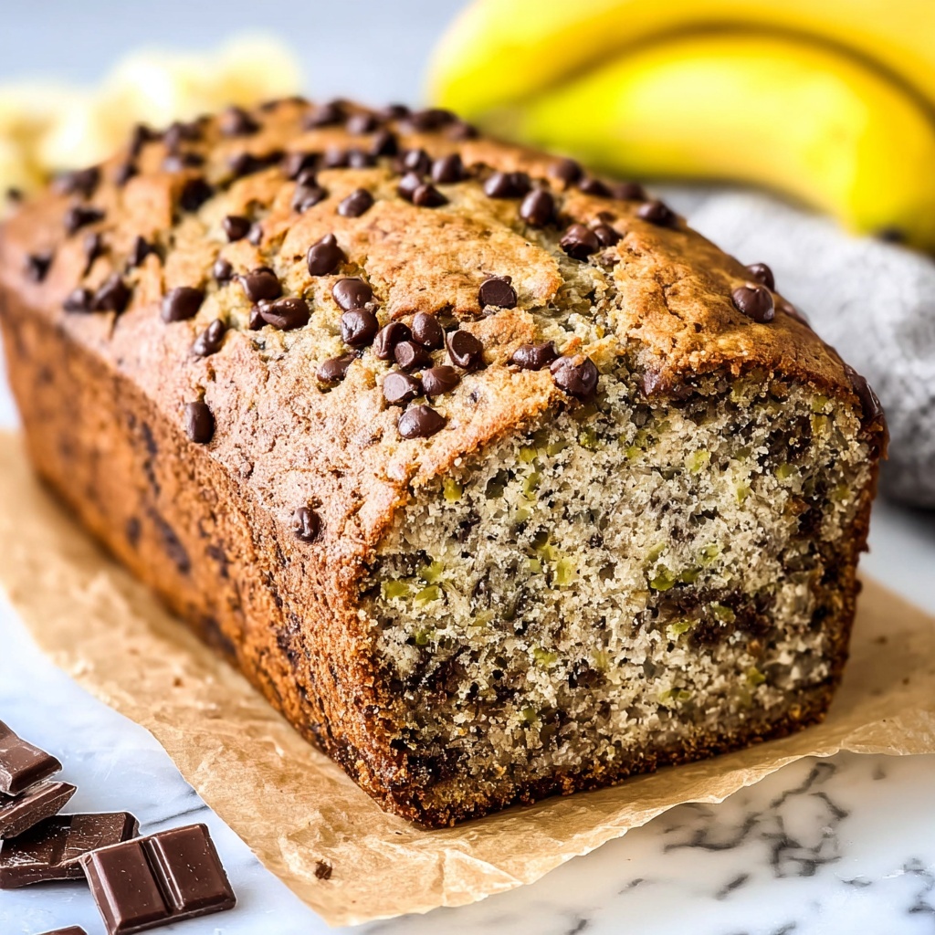 Banana Zucchini Bread with Dark Chocolate Chips and Walnuts Recipe - Recipe Image