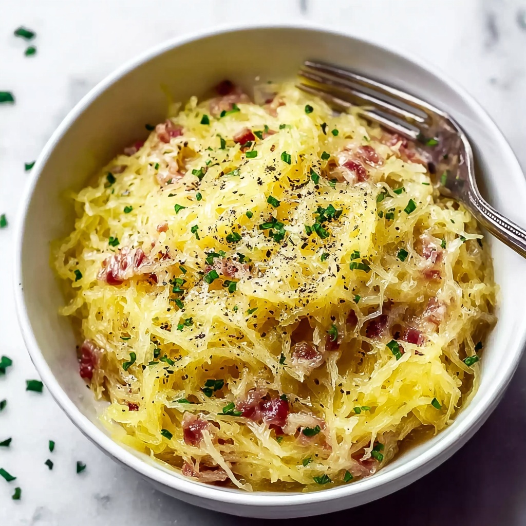 Spaghetti Squash Carbonara Recipe - Recipe Image