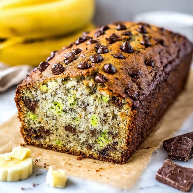Banana Zucchini Bread with Dark Chocolate Chips and Walnuts Recipe
