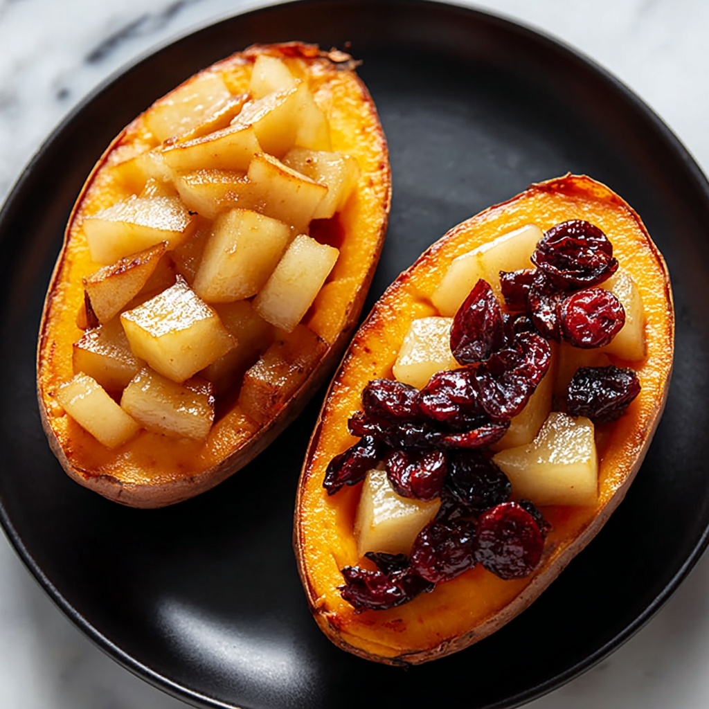 Cranberry Apple Twice-Baked Sweet Potatoes Recipe - Recipe Image