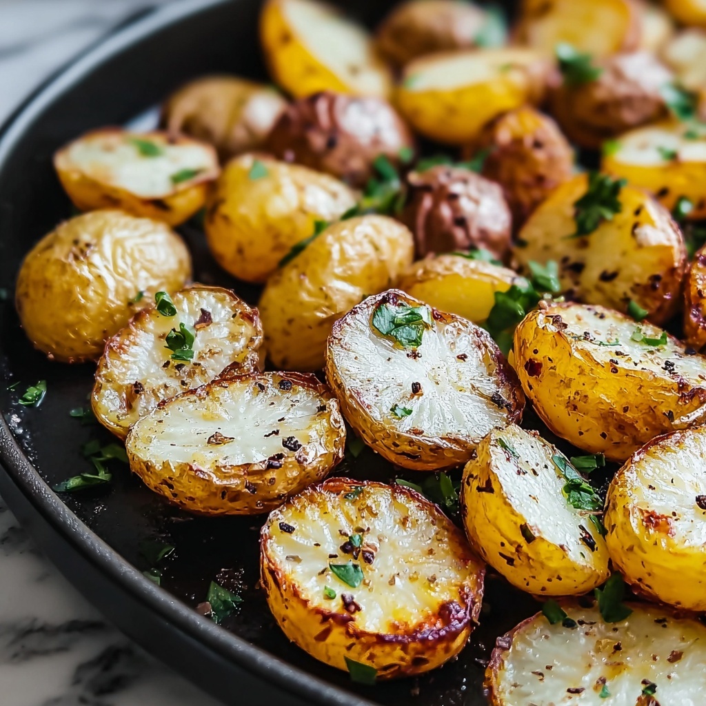 Crispy Roasted Baby Potatoes with Garlic and Italian Seasoning Recipe - Recipe Image