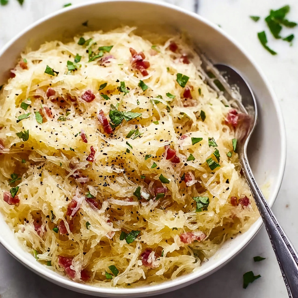 Spaghetti Squash Carbonara Recipe - Recipe Image