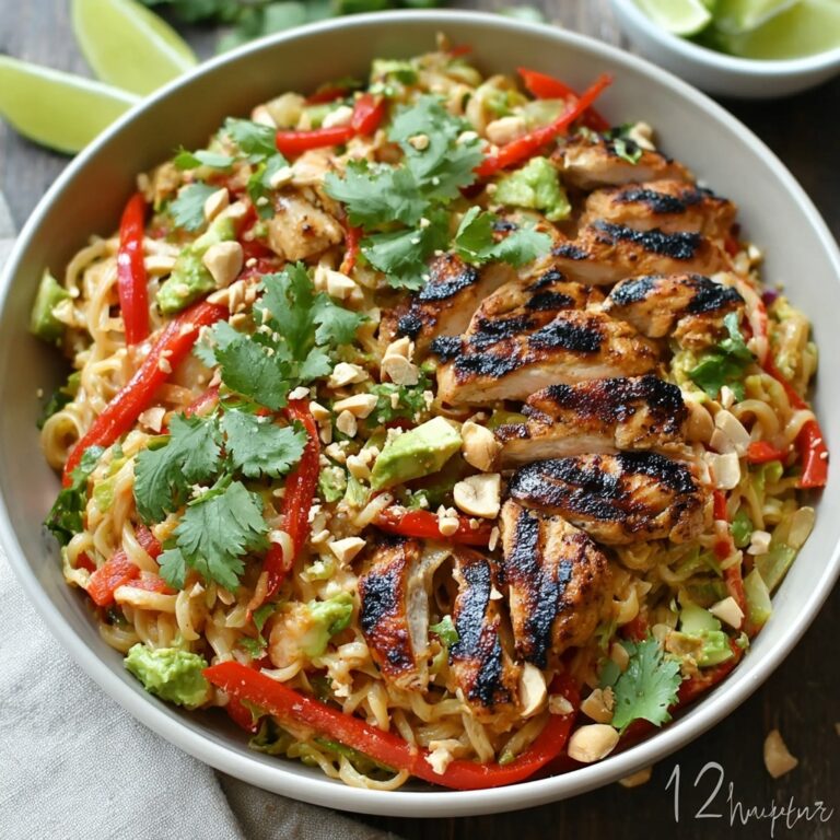 Creamy Peanut Chicken Noodle Salad Recipe