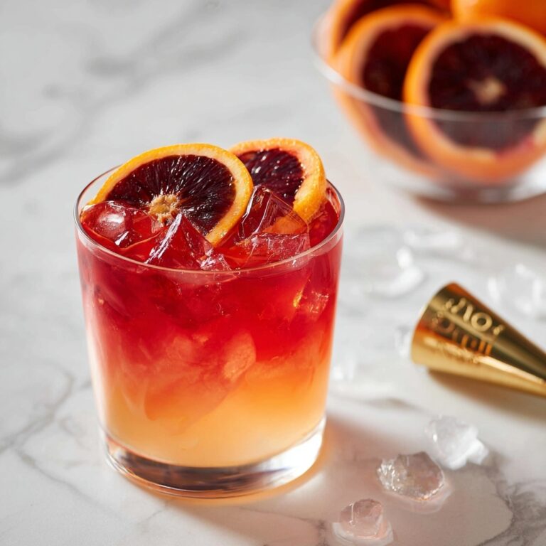 Aperol Soda with Blood Orange Wedge Recipe