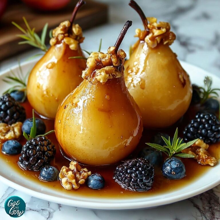 Baked Pears with Honey & Walnuts Recipe