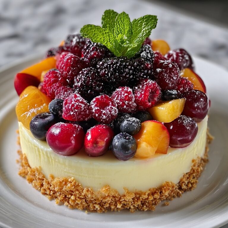 Summer Berry and Peach Cheesecake Recipe