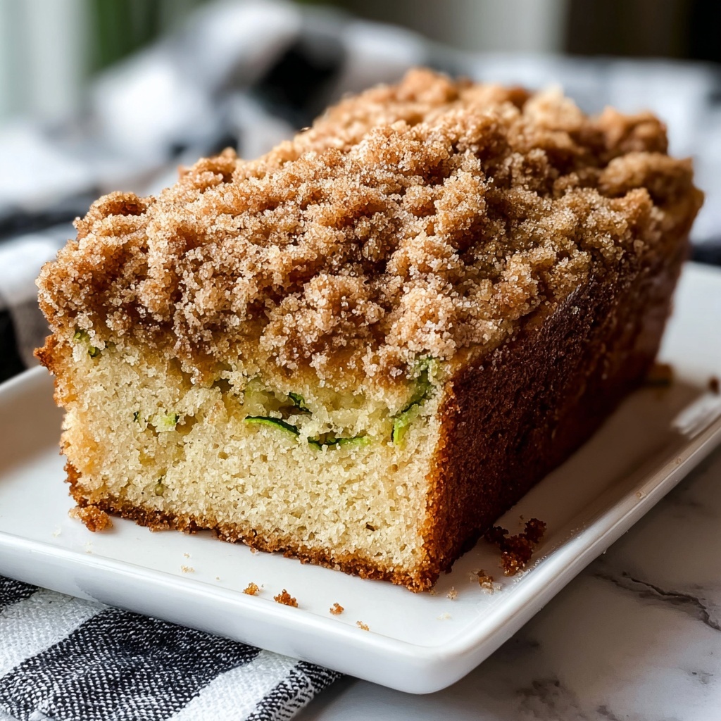 Cinnamon Streusel Topped Zucchini Bread Bakery Style Recipe - Recipe Image
