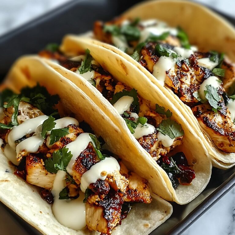 Garlic Butter Honey BBQ Chicken Tacos Recipe
