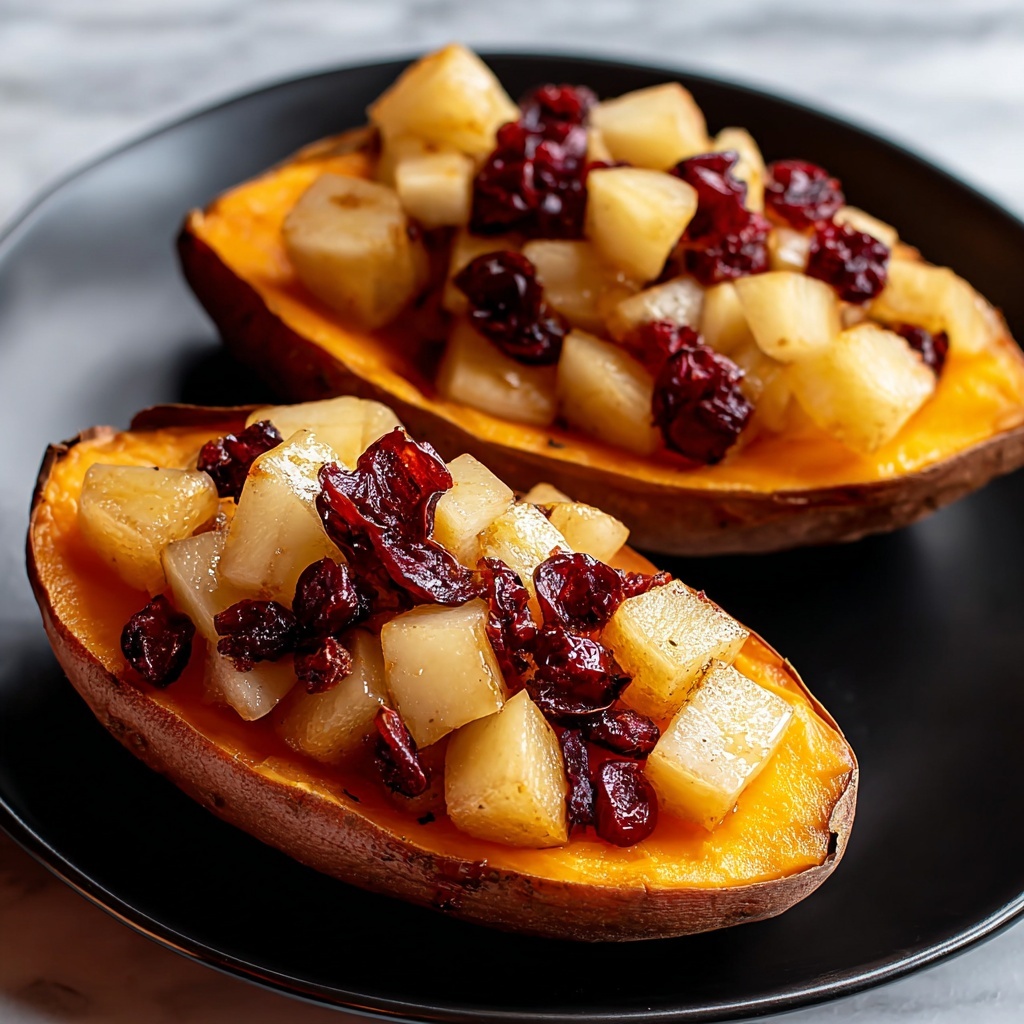 Cranberry Apple Twice-Baked Sweet Potatoes Recipe - Recipe Image