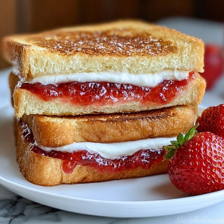 Indulgent Fried Strawberry Cheesecake Sandwiches Recipe
