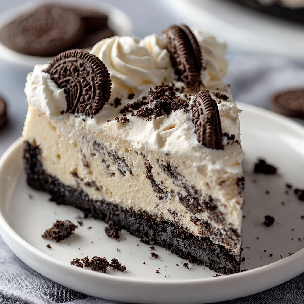 No-Bake Fireworks Oreo Cheesecake Bars Recipe - Recipe Image