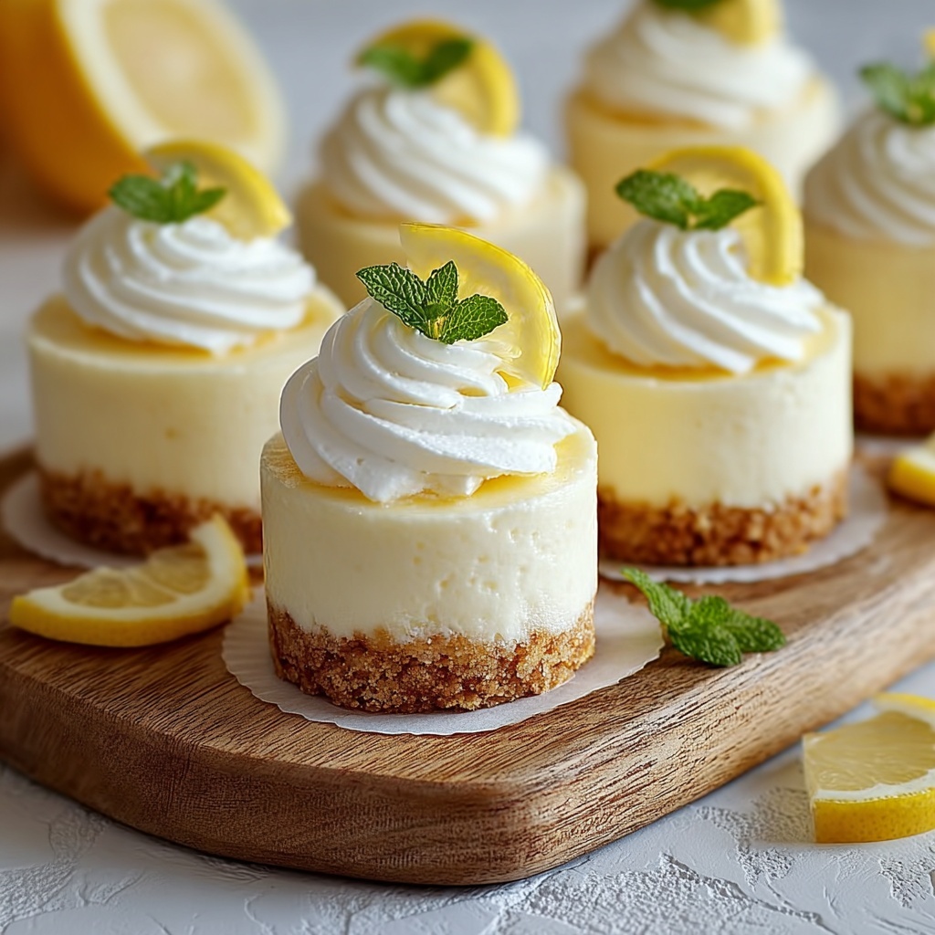 Mini Lemon Cheesecakes Recipe - Recipe Image