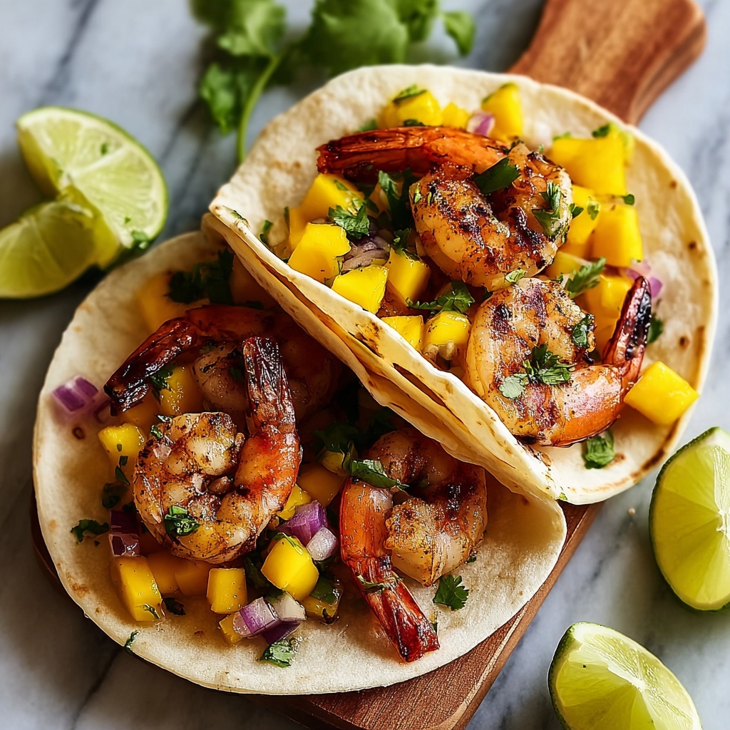 Spicy Shrimp Tacos with Mango Salsa Recipe - Recipe Image