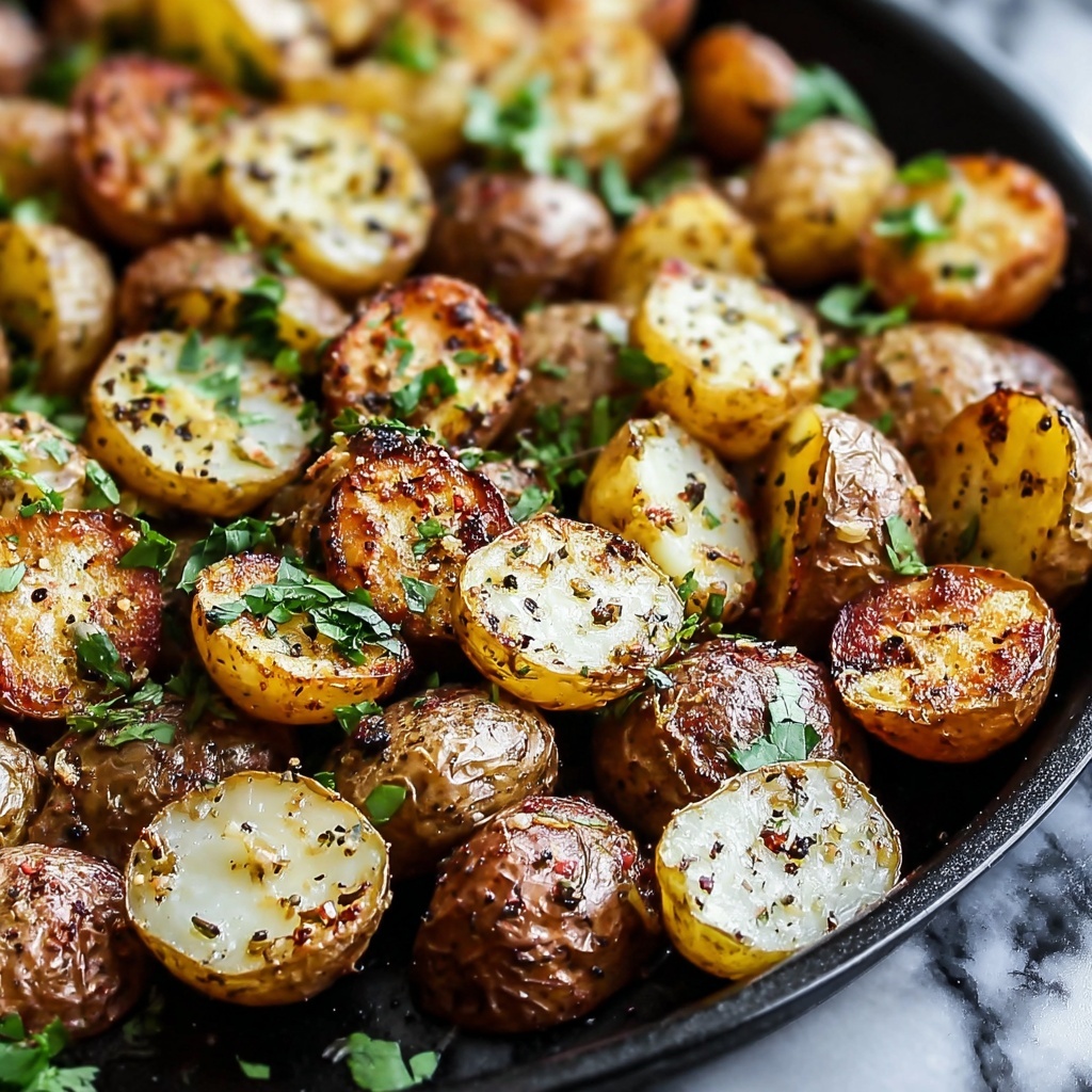 Crispy Roasted Baby Potatoes with Garlic and Italian Seasoning Recipe - Recipe Image